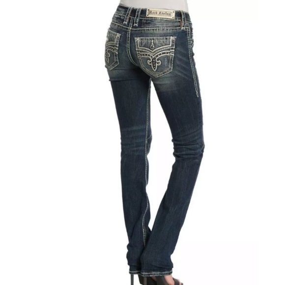 Rock Revival Distructed Bling Womens Jeans NEW - Picture 2 of 4